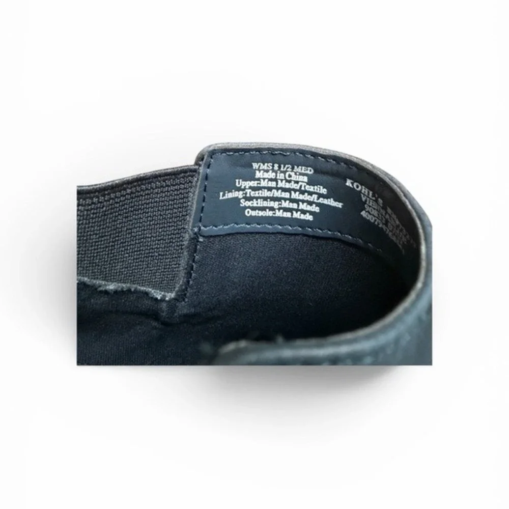 Simply Vera Wang Blue Ankle Booties Women's 8.5 Stacked Block Heel - Picture 9 of 9
